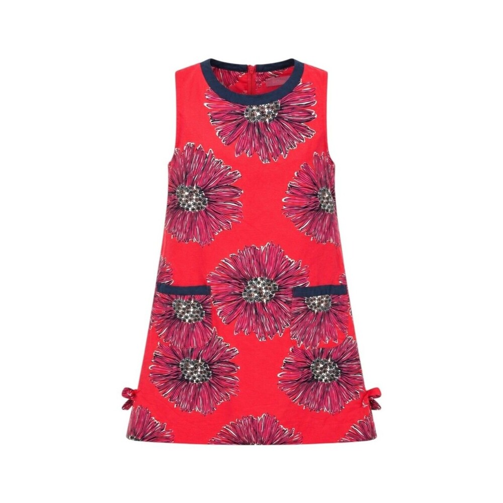 Lilly Pulitzer Kids Stephanie Island Coral Boom Shift Dress Pink Flowers Girls 7